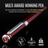 Scriveiner Deep Crimson Red Fountain Pen, Luxury Pen with Chrome Finish, Schmidt Nib (Medium), Best Gift Set for Men &