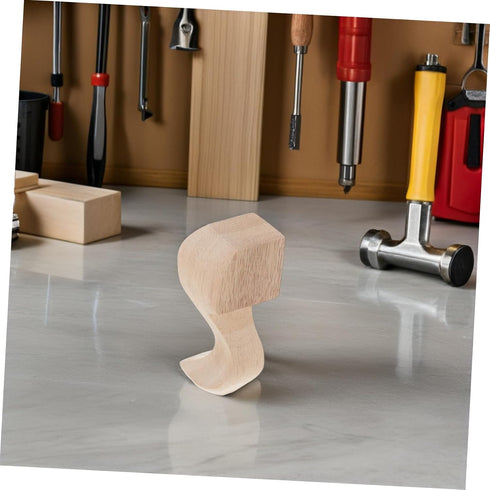 4pcs DOITOOL Solid Wood Carved Furniture Legs European Style Replacement Feet for Coffee Table Cabinet and Bedside