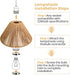2 Pack Woven Rattan Lampshades, Conical Boho Style Pendant Light Shades, Small Lamp Shade Replacement for Floor Lamps