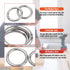 MroMax 8Pcs 201 Stainless Steel O Ring - 1.97" OD x 0.24" Thickness for Hanging Basket Chairs and Plants