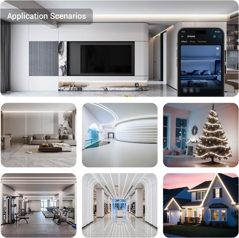 MALIIGAZA Dimmer Lights,17-Key 5-24V LED Light Controller, RF WiFi Smart Remote for Single Color LED Strip Bluetooth