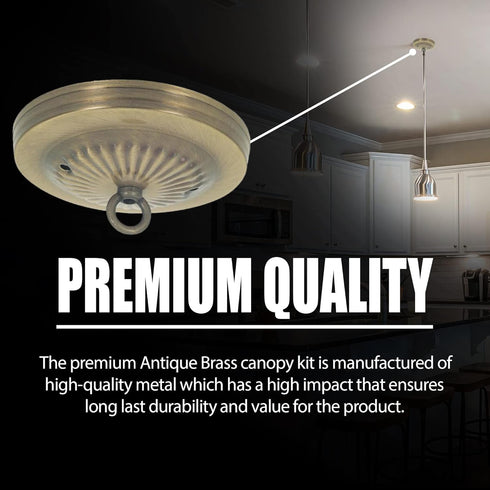 Ciata 5 Inch 50 Lighting Canopy Kit with Hook, Mounting Hardware for Chandelier, Ceiling Fan, Swag Light Fixture