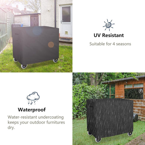 500-Pound 35''L 18.5''W 31''H(Black) Bitubi Service Cart Cover for Capacity Service Utility Cart,Heavy Duty Waterproof