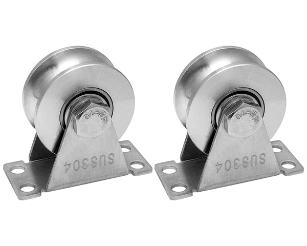 Cable Pulley Wheel Stainless Steel, Duplex Bearings, 2 Pack Rope Pulley for Gym Equipment