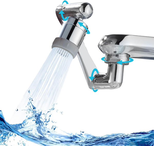 2 Pack 1440 Swivel Faucet Extender Sink Aerator 2 Mode Kitchen Bathroom Water Filter