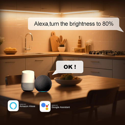 42inch 2700K-6500K, Dimmable Counter WiFi LED Under Cabinet Lighting Plug in, Radar Motion & Ambient Light Sensor