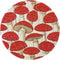 JaoXer Red White Mushroom 8-Inch Round Mouse Pad - Your Desk Companion for