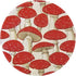 JaoXer Red White Mushroom 8-Inch Round Mouse Pad - Your Desk Companion for