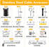 200 304 cyrico String Light Hanging Kit, Outdoor Light Guide Wire, Globe String Lights Suspension Kit with Ft Nylon