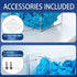 2 SEANADO Clear Acrylic Glove Holder Dispenser with Lid, Compartments Hygiene Station Storage Box for Beard Nets