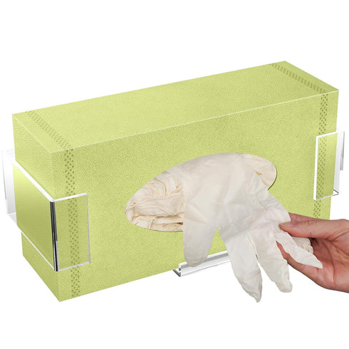 NiHome Clear Wall-Mounted Acrylic Glove Box Holder Dispenser for Bathroom, Kitchen, Lab,