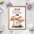 ZoZi9xDesigns Welcome Little One Card - Mushroom New Baby - Greeting Card - Baby Shower - Cute - Mushroom Lover