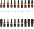 Ball End Hex Bit Set - Railer 1 Inch Impact Driver 20pc Hex Bit Set with Bit Holder & Carabiner, Premium S2 Steel