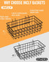 INCLY 4 Pack Pegboard Baskets Bins Set, Square Style Black Metal Wire Basket for Peg Board Organizing Tools