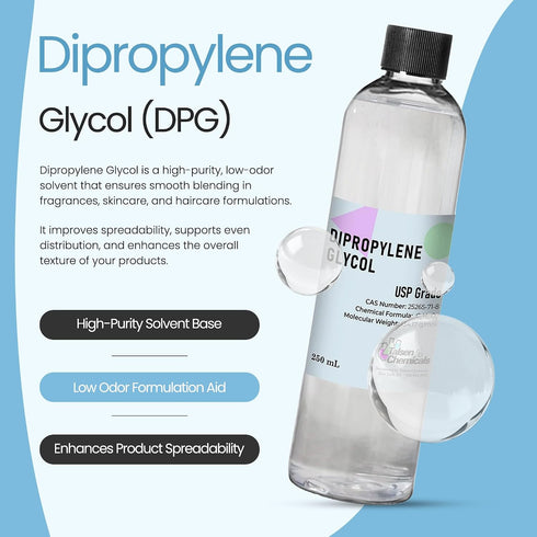 250 mL 8.45 Oz Dipropylene Glycol (DPG) Fragrance Grade / fl Dipropylene Glycol (DPG) Solvent for Perfume Oils, Candles