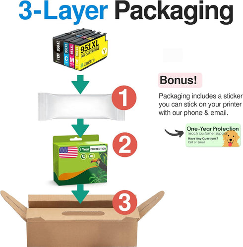Limeink Compatible Ink Cartridges Combo Pack for HP 950 951 950XL 951XL for HP Officejet Pro 8600 8610 (4 Pack)