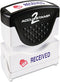 AccuStamp 2 035537 Pre-Inked Shutter Stamp with Microban, Red/Blue, Received, 1 5/8 x