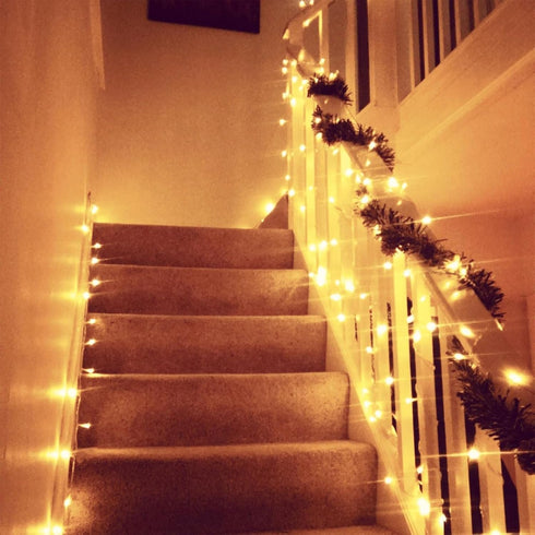 33 80 String Lights Battery Operated - FT LED Outdoor Indoor Fairy Lights, Waterproof Twinkle Christmas Light