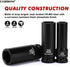 14PCS 1/2" Set, 6-Point, 3/8" 1-1/4", CASOMAN Drive Deep Impact Socket SAE, CR-MO, to for Auto Repair, Mechanic