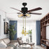 Ceiling Fan Pull Chain Set, 4 Pieces Bulb and Fan Pattern Pull Chain Extension Fan Pull Chain Pendant 12 Inch Ceiling Fan Chain Extender with Ball Fan Chains Connector (Brass) by ZE-268S6-
