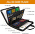 Important Document Organizer Folio, Fireproof Accordion File Folder with Zipper, 13 Pockets for Office Travel