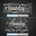 Zonon Laundry Room Sign Decals Decor, Funny Wash Dry Fold Repeat Wall Stickers for Bathroom Home Decorations