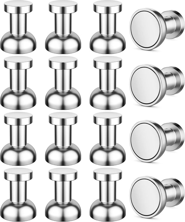 FINDMAG 16 Pack Mini Push Pin Magnets for Whiteboard, Strong Refrigerator Magnets, Neodymium Magnets for DIY Crafts