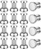 FINDMAG 16 Pack Mini Push Pin Magnets for Whiteboard, Strong Refrigerator Magnets, Neodymium Magnets for DIY Crafts