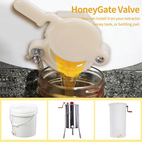HunterBee 3/5/10 5 pcs Honey gate Valve for Gallon Bucket bee hive gate for Honey Bucket valves Honey Extractor Bucket