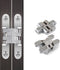 Zinc Alloy Hidden Door Hinge (0-180 Opening Angle) Hardware Accessories (Silver - Small)
