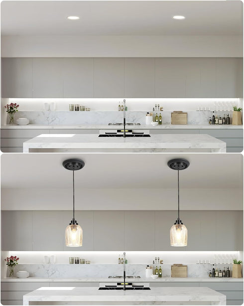 5" 6" E26 Luvkczc Recessed Can Light Conversion Kit for and Ceiling Fixtures - Pendant/Hanging Light Upgrade, Includes