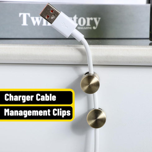 BOHUIZ 3 Pcs Cable Anchors for Desk, Adhesive Adjustable Cord Holder Cable Clips Premium Aluminum Cord Organizers