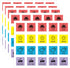 YEWROXY Medication Instruction Stickers, 200 Pcs 3/4 Inch Morning Noon Evening Bedtime Medicine