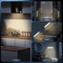 14.7inch 2 Pack 5 Dimmable Closet Counter MCGOR Under Cabinet Lighting, Rechargeable Motion Sensor Light Indoor, Levels