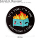 Dumpster on Fire Round Mouse Pad 8.6 x 8.6 Inch, Cute Funny Mousepad for Laptop Gaming, Non-Slip Rubber Base, Office