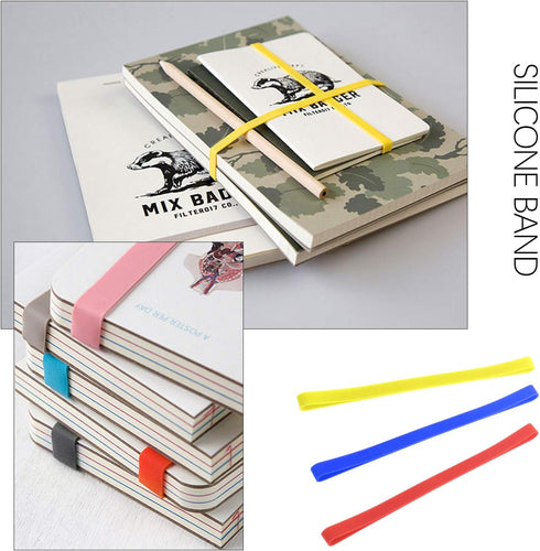 SING F LTD 10 Pack A5 Silicone Rubber Bands - Book Silica Gel Straps, 200 MM for Lunch Box, Crab Traps, Art Cooking