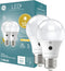 GE LED+ A19 Dusk to Dawn LED Light Bulb, Automatic On/Off, Outdoor Security Light, Daylight, 2 Pack