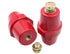 LBY 2pcs SM-76 Polyester Busbar Insulator with Screw (M10), High-Strength Supporter, Resin (Red)