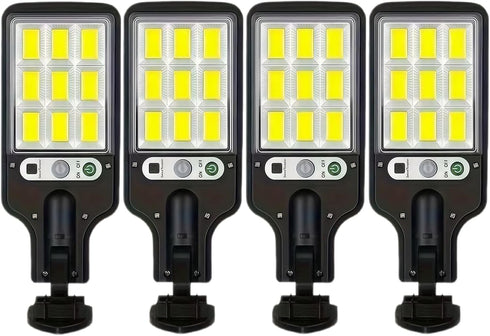 PLMOKJD Solar Street Lights Outdoor, Solar Lights Outdoor Wide Angle Solar Flood Lights