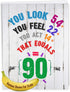 NobleWorks 90th Birthday Card with Envelope, Jumbo Notecard for Big 90 Year Milestone Celebration