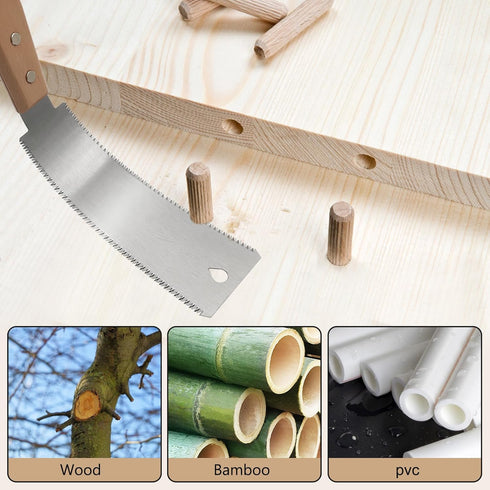 6 Inch Hand Saw, Japanese Pull Saw Double-sided Fine Teeth Wood Saw for Hardwood & Softwood Woodworking Trim