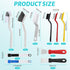 15-Piece Set (6 Crevice Cleaning Brush Narrow Gap, Grout Line & Window Track Brushes for Bathroom, Kitchen, Car Vents
