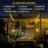 AGELCK 50FT 25 Dimmable G40 Bulbs, 8 Solar String Lights Outdoor Waterproof w/Remote, LED Shatterproof Modes & Timer