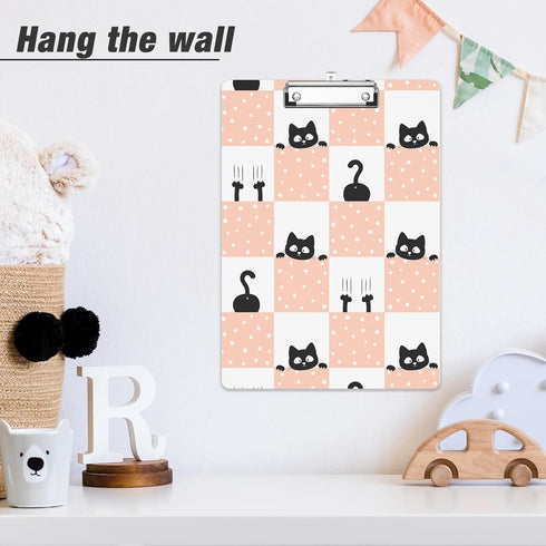 Rimilak 8.5x11" Wood Clipboard, Cute Custom Pattern Clipboards for Teachers, Kids, Women, Back to School, Office Supply