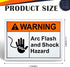 ForraFun 10 Pack 5 3.5 Warning Arc Flash and Shock Hazard Label Decal - x In Vinyl Labels Sign for Electrical
