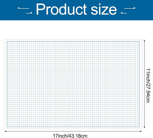 Eaasty 200 Sheets Engineering Graph Paper Notepad, 50 Sheets/Pad, 11" x 17", Drafting Blueprint Paper