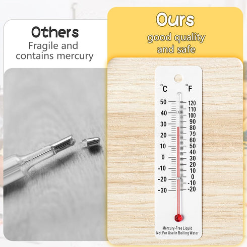 Maitys 50 Pcs Student Thermometers, Mercury Free Science Thermometer for Classroom Teaching Tools