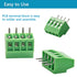 52PCS 2.54mm 0.1" Pitch PCB Mount Screw Terminal Block Connector, Minidodoca 2P 3P 4P 5P Terminals with Special