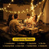 60 40ft 8 Solar String Lights, Small Crystal Ball Outdoor String Light LED Lighting Modes Waterproof Solar Powered