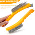 Set 2 1 Wire Brush Heavy Duty Stainless Steel Bristles Brush with Plastic Handle in Deeping Cleaning Tools